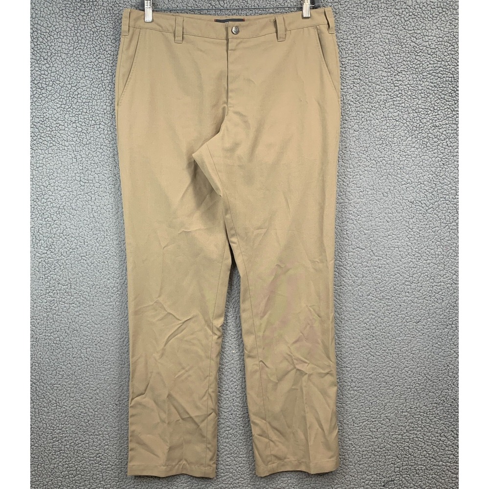 Bluffworks Dress Pants Mens 38x34 Brown Original Relaxed Fit Straight NYC USA